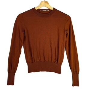 Stella McCartney Women's Brown Merino Wool Long Sleeve Sweater Size M